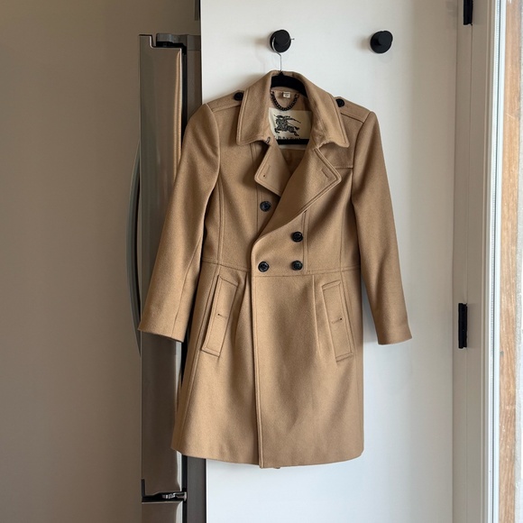 Rare Find - BURBERRY London Wool Cashmere Camel Trench Coat - USA 6 // UK 8 - Picture 2 of 9